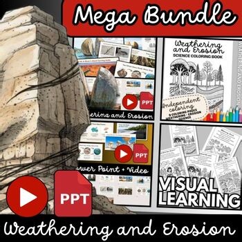 Weathering and Erosion Bundle | Earth Science Coloring Book STEM Activities 2-5