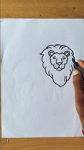 lion drawing very easy #drawing #art #lion