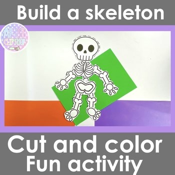 Build A Halloween Skeleton Fall Craftivity No Prep Cut & Paste Autumn Project