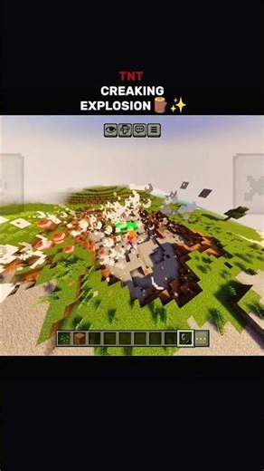 Minecraft TNT Creaking Survive#minecraft🪵✨ #minecraftshorts #explosion #creaking #gaming #shorts