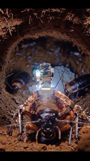 What a Cockroach Sees Underground | Tiny Camera POV