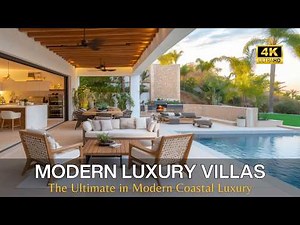Modern Luxury Villas with Coastal Views, Outdoor Kitchens & Mediterranean Courtyard Exterior Design