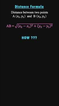 Distance Formula | #maths #shorts #distanceformula