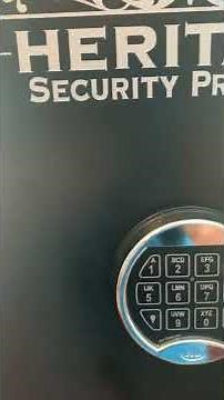 How to Unlock and Reset Security Code on a Heritage Gun Safe (NL Security Keypad)