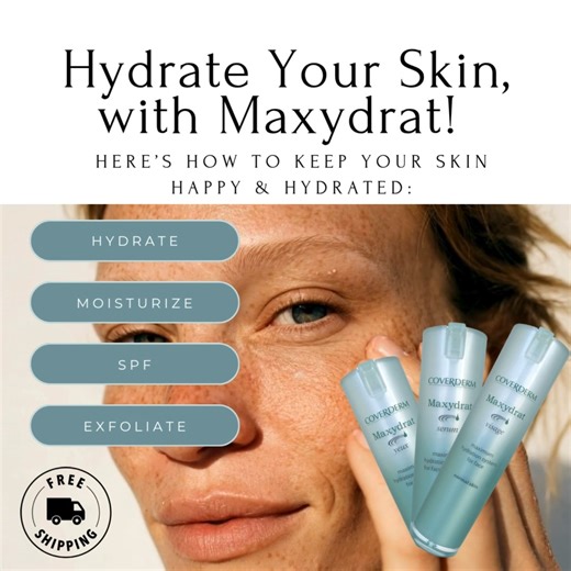 MAXYDRAT 💧 Advanced 3-D Hydration Meet Maxydrat — a next-generation hydration treatment designed to instantly boost moisture levels and restore skin comfort. Powered by ultra-modern formulas inspired by the Nobel Prize–winning Aquaporins discovery, Maxydrat mimics the skin’s natural hydration system, delivering water exactly where it’s needed. How Maxydrat works: a true 3-Dimensional Hydration System 💧 1-D | Skin Surface Reinforces and rebuilds the hydrolipid barrier, reducing transepidermal w