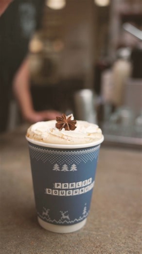 127 reactions · 22 shares |  Brewing up holiday magic at Parlor Doughnuts! ✨ Join us behind the scenes for the making of our seasonal Glad Tidings Latte – a hazelnut chai delight topped with whipped goodness, a dusting of pumpkin pie spice, and star anise! ☕️✨ #parlordoughnuts | Parlor Doughnuts | Facebook