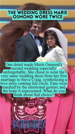 The Wedding Dress Marie Osmond Wore Twice #celebrity