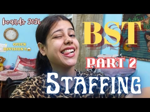 STAFFING Class 12 BST Quick Revision 😱|| Part 2 || Cheena vir