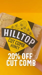 Some call it honeycomb. We call it the crown jewel of the hive. 👑 🍯 Sticky, chewy and dripping with golden goodness, Hilltop Cut Comb is here to steal the spotlight - and it’s 20% off right now when you order it from our online shop. 💛 #hilltophoney #hilltop #honey | Hilltop Honey