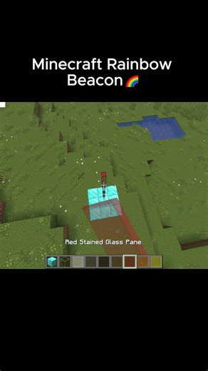 Minecraft Rainbow Beacon 🌈 #shorts