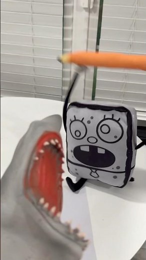 SHARK PUPPET MEETS DOODLEBOB!