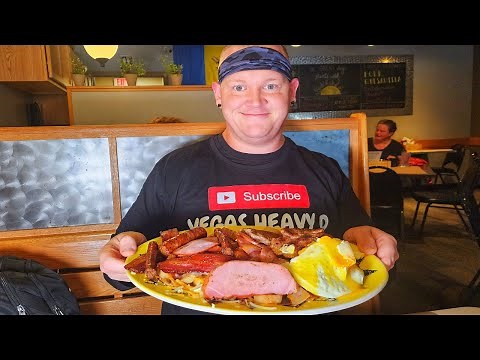 FAMOUS MAN VS FOOD OMAHA PORKSAURUS BREAKFAST CHALLENGE