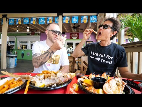 Food in Florida!! 🦐 SWEET PINK SHRIMP + Yellowtail Snapper in Key Largo, USA!