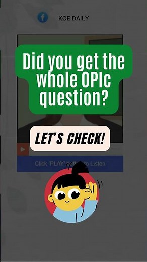 Vacation Activities - OPIc Sample Question for Listening Practice - Day 34