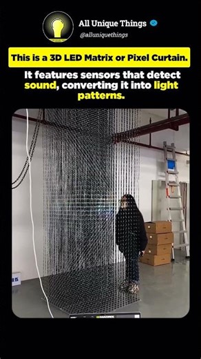 This is a 3D LED Matrix or Pixel Curtain. #shorts
