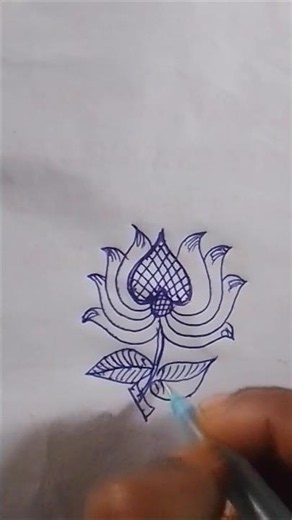 simple flower design rangoli🌺#rangolibymanini #dialyrangoli