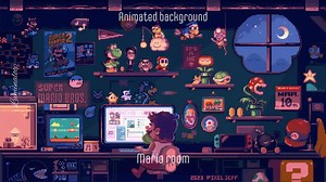4K Animated Mario Room Background: Lofi Cozy Stream/vtuber Loop (MP4 Video File) - Etsy