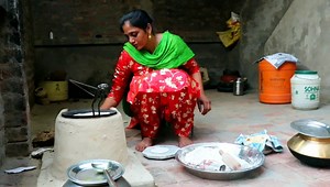 7.5K views · 64 reactions | Punjabi village woman making food on wood fire | North-Indian Cooking | Facebook
