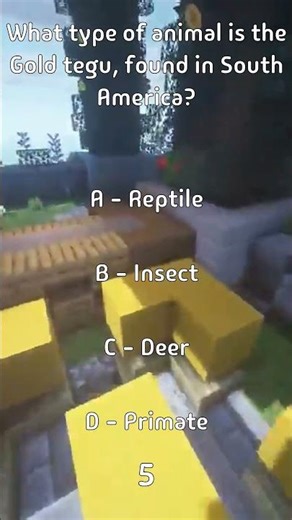 What type of animal is the Gold tegu, found in South America?