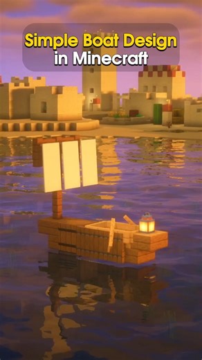 Simple Boat Design 🔥 in Minecraft 😉 #minecraft #shorts