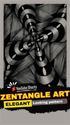 ZENTANGLE ART | ELEGANT LOOKING PATTERN (PART 2) #zentangle #shorts