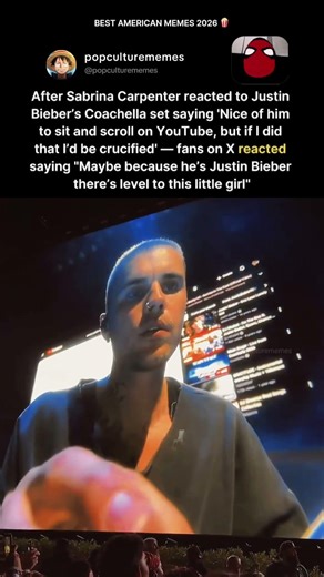Sabrina Carpenter’s "crucified" comment on Justin Bieber’s set sparks fan backlash 🔥 #coachella2026