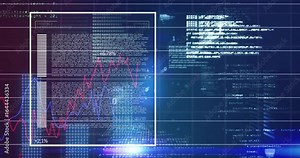 At start outlined interface panel emerging, populating code and drawing trend lines to analyze data