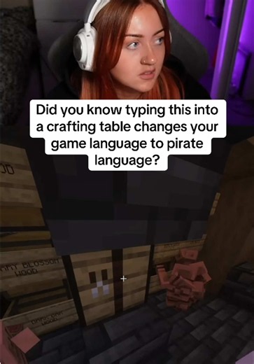 Minecraft Easter Egg: Change Game Language to Pirate with Crafting Table