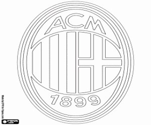 AC Milan logo coloring page printable game