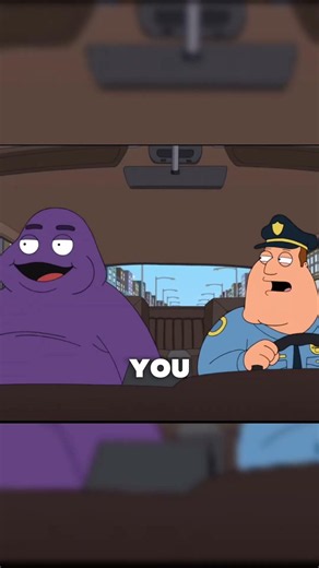 Grimace Got Arrested 💀😂 #familyguy #shorts