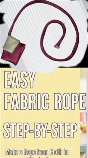 Turn Simple Cloth into a Perfect Rope 😍🧵 — Easy Sewing Trick for Beginners #hatailoringworld #diy