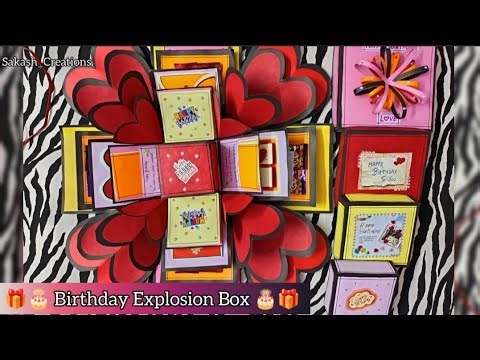 Birthday Explosion Card 🎁🌸 || Handmade || #diy #handmade #gift #cuteideas #cutecard #craft #paperart