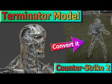 Port Terminator Player Model in Counter-Strike 2 with Blender for the Source 2 ModelDocEditor