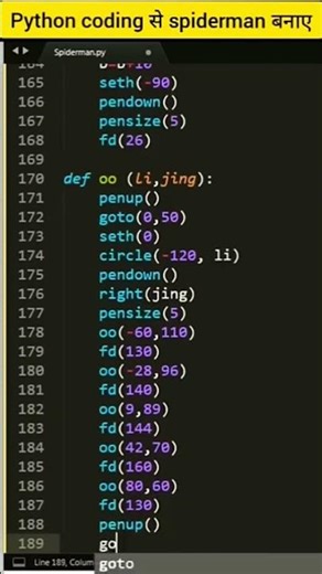 Create a Spiderman using python coding |python programer| #tech #python #coding