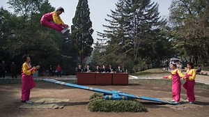 North Koreans enjoy traditional sports competition