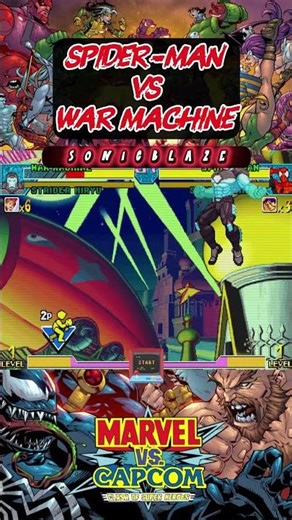 SPIDER-MAN destroys WAR MACHINE in Marvel vs Capcom 🕷️🦾