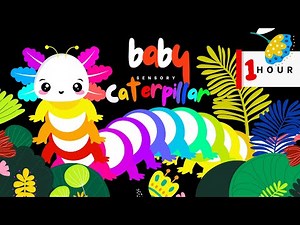 Caterpillar’s Jungle Dance🐛 | Baby Sensory High Contrast Animation Visual stimulation + Upbeat Music