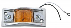 Optronics LED Trailer Clearance and Side Marker Light - Chrome Plated - 6 Diodes - Amber Lens Optron