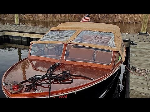 1958 Lyman Islander ⚓️ Canvas Canopy Set Up☀️🚤
