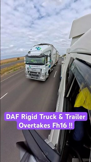 Day73 of year 2026. DAF Rigid Truck and Trailer Overtaking Volvo Fh16 Flatbed Semi. Trucks Australia