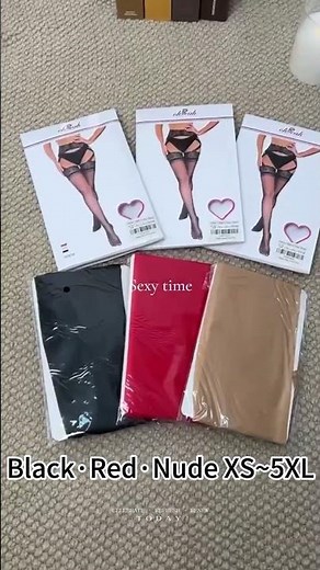 Lace Garter Pantyhose Collection | Black, Red & Nude | XS-5XL