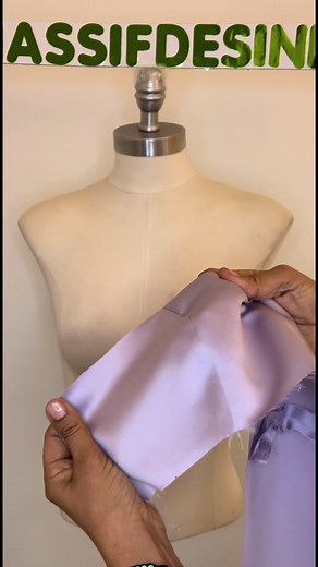 Chiffon Dress & Satin / Purple #pattern #draping #purple #usa_tiktok
