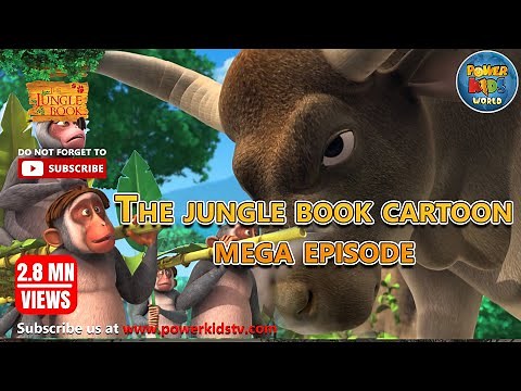 The jungle book cartoon 2 mega episode | New animated series | @Powerkids World | English stories