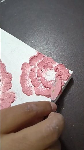 Easy Textured Rose Painting | DIY Acrylic Texture Art Tutorial for Beginners #shorts