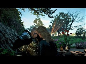 Assassin's Creed Valhalla Estrid and female Eivor lesbian romance scene