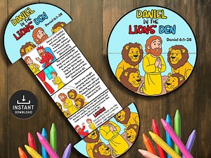 Daniel in the Lions Den Bible Story Craft, Sunday School (digital Download) - Etsy