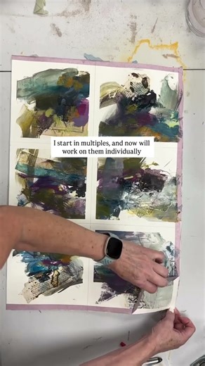 Working in Multiples with Mixed Media #mixedmediaart #artinstruction #colorstudy