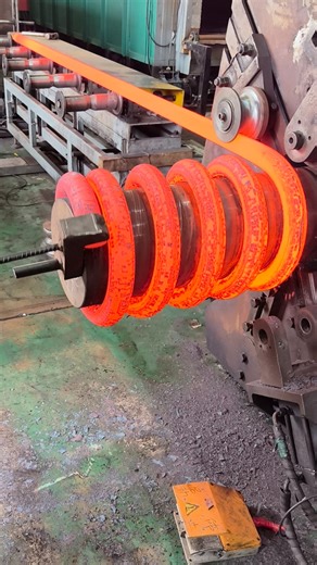 1.3M views · 14K reactions | Inside the forging factory how to roilling speed making bigest springs for trians #machine #factory #process #factory #springs | TIM inside the factory | Facebook