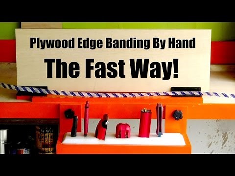 How To Make A Plywood Edge Banding Station and Tools that Make It Easy!
