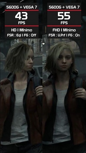 Resident Evil Requiem RYZEN 5 5600G VEGA 7 Graphics Comparison #shorts